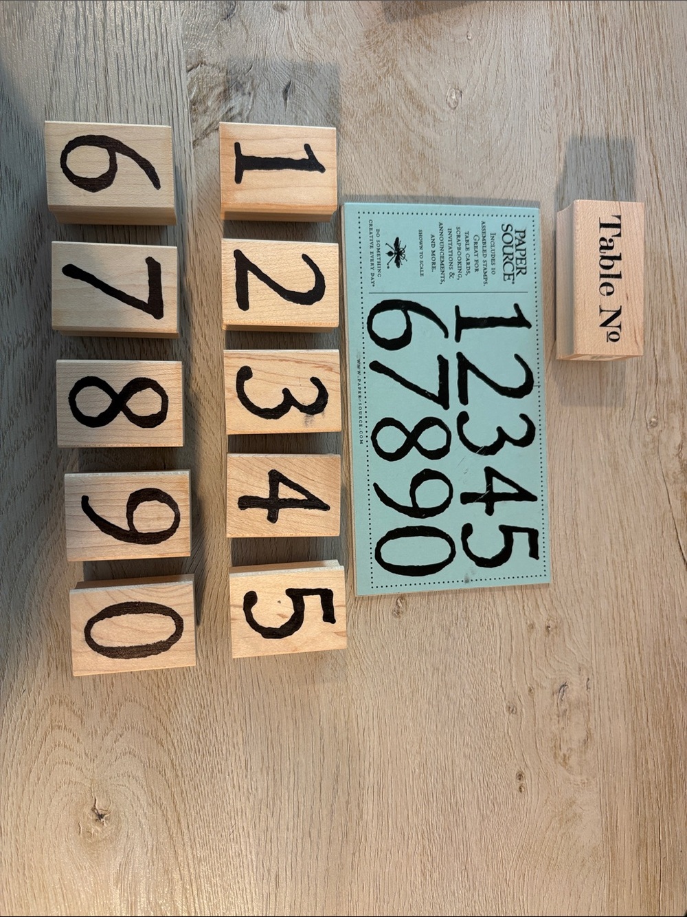 Paper Source Wooden Number Stamps with Black Numerals